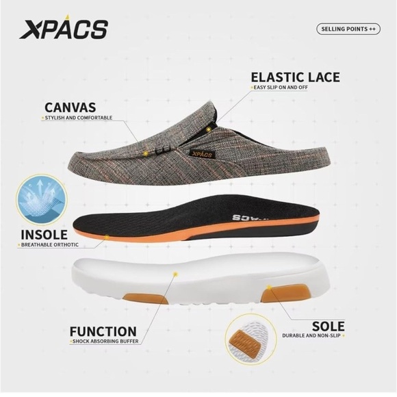 XPACS Comfortable Womens Orthopedic Walking Shoes, slippers size 7 - Picture 9 of 11